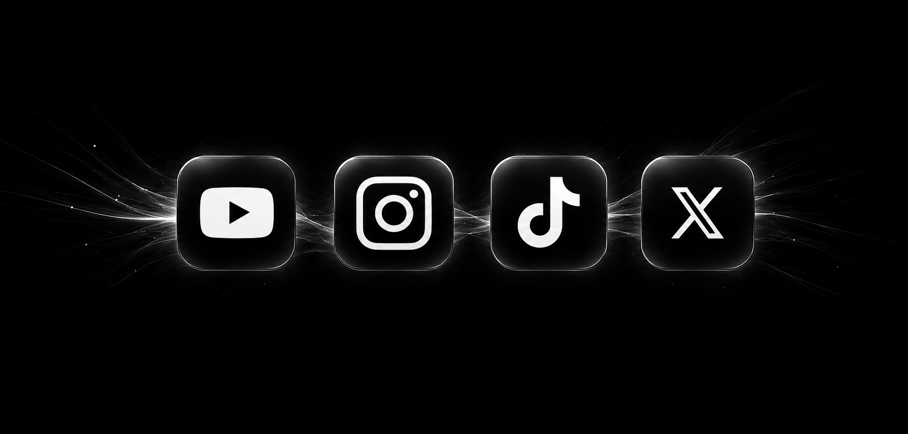 Social platforms — Instagram, TikTok, YouTube, X
